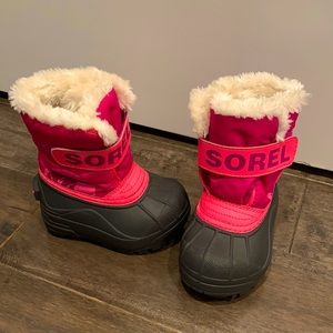 Pink Sorel Snow Boots Baby Size 6